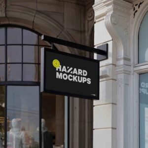 retail store sign mockup