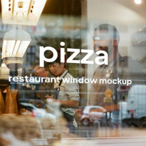 restaurant window mockup